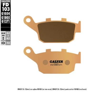 GALFER PASTIGLIE FRENO SINTERIZZATE PER HONDA FMX 650 NC 700 S X  Foto 1 de 4