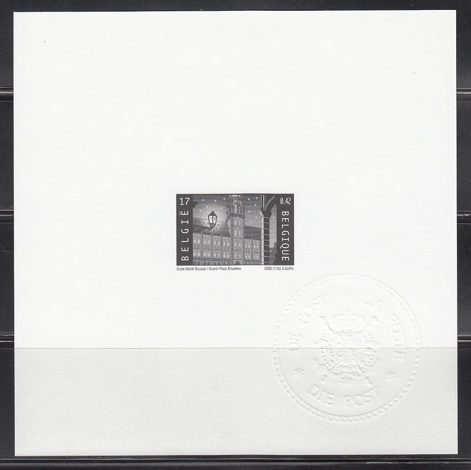 Bélgica Sc1820 Patrimonio de la Humanidad por la Unesco, Gran Plaza, Prueba de Ministro.  Foto 1 de 1