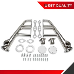 Suit SBC 283 305 350 400 V8 Hot Rod Lake Style Stainless Steel Exhaust Headers - Picture 1 of 5