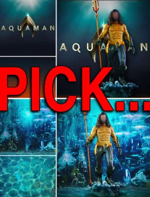 DETOLF DIORAMA POSTER BACKDROP~AQUAMAN~FOR 1/6 FIGURES JUSTICE LEAGUE MMS518 DC Foto 1 de 2