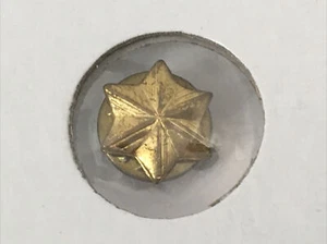 Gold Star Pin 1/2" 6 Point Star Pinback Vintage - Picture 1 of 8