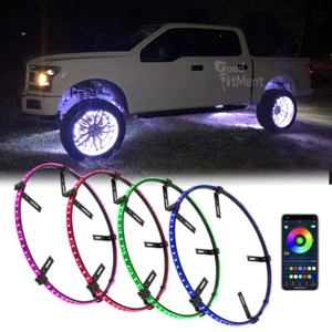 Luces de anillo de rueda RGB de 15,5"" luz de llanta LED Bluetooth control remoto y aplicación para Ford F-150 - Imagen 1 de 18