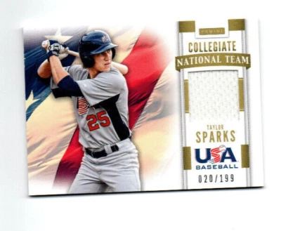 2013 USA Baseball Collegiate National Team Jerseys #20 Tommy Thorpe 020/199 - Image 1 of 2