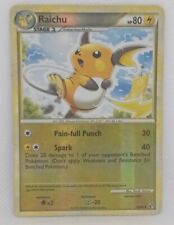 Pokémon TCG Raichu 33/90 Uncommon Reverse Holo HGSS Undaunted MP