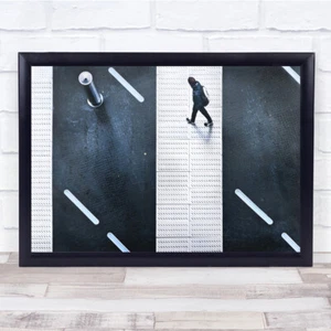 Berlin Aerial Sony Centre Germany Walk Walking Above Street Wall Art Print - Picture 1 of 3