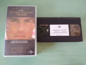 NACIDO EL CUATRO 4 DE JULIO TOM CRUISE OLIVER STONE VHS CINTA TAPE CASTELLANO - Imagen 1 de 3