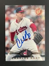 Charles Nagy Indians Signed Autographed 1995 Topps Stadium Club Card #14