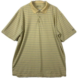 Nike Golf Dry Fit Mens Size XL Polo Shirt Short Sleeve Athletic Sports Yellow  - Picture 1 of 12