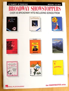 Broadway Showstoppers: B Trumpet/B Tenor Sax The Chartbuster Series Hal Leonard - Picture 1 of 2