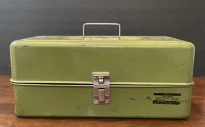 Vintage Union Steel Metal Tackle Tool Box Utility Chest Fishing 4413 Green USA - Picture 1 of 12