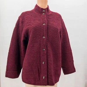 The Territory Ahead Damen Jacke mit Druckknopfleiste Baumwolle Größe M Burgund - Bild 1 von 13