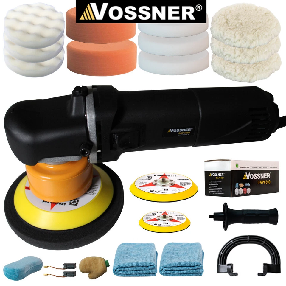 Profi Exzenter Auto Poliermaschine Vossner® Poliergerät Schleifer 26tlg XXL SET - Bild 1 von 4