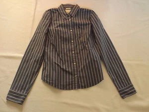LADIES VINTAGE LARGE ABERCROMBIE & FITCH BLUE PINK STRIPED SHIRT CHEST 36" - Bild 1 von 4