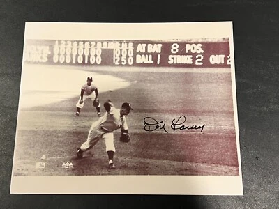 Don Larsen Hand Signed 8x10 Photo NY Yankees Perfect Game - Image 1 of 2