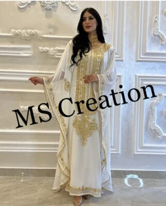 SALE New Moroccan Dubai Kaftans Farasha Abaya Dress Very Fancy Long Gown MS 568 - Picture 1 of 20