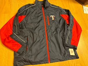 NUEVO NUEVO CON ETIQUETAS Texas Rangers GIII Sports by Carl Banks Chaqueta Cortavientos Cremallera Completa XL - Imagen 1 de 7