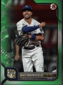 2022 Bowman #42 Whit Merrifield Green #/99 - Picture 1 of 2