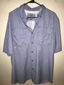 CAMISA HOMBRE CABELAS MANGA CORTA ABOTONADA, BOLSILLO AZUL: TALLA GRANDE  - Imagen 1 de 5