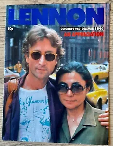 JOHN LENNON OKTOBER 1940-DEZEMBER 1980 EIN WERTSCHÄTZUNG POSTER MAGAZIN (1980) UK - Bild 1 von 4
