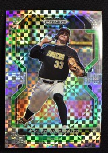 2022 Prizm Draft Picks Baseball Base Power Plaid #PDP192 Tyler Woessner /35
