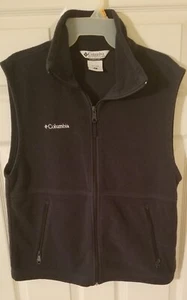 Columbia Mens Navy Blue Fleece Full Zip Vest Size Medium - Picture 1 of 2