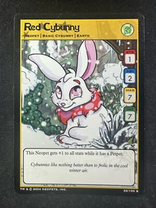 Neopets TCG 22/100 Red Cybunny Return of Dr. Sloth Neopet No Holo Raro Casi Nuevo - Imagen 1 de 2