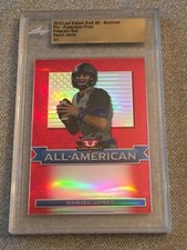 DANIEL JONES 2019 LEAF VALIANT RED ALL-AMERICAN PROOF CARD #1/1 N.Y. GIANTS RC