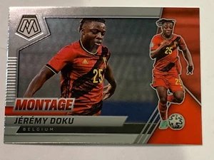 JEREMY DOKU #21 MONTAGE INSERT 2021-22 Mosaic Road FIFA World Cup - Picture 1 of 1
