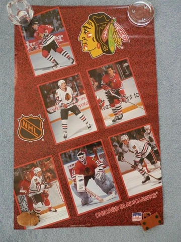 1990 Chicago Blackhawks Original NHL Starline Hockey Poster Cover