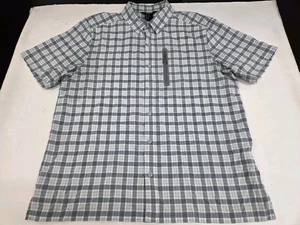 5.11 Mens Tactical Series S/S Blue/Grey Plaid Shirt Front Zipper Large #7647 - Picture 1 of 10