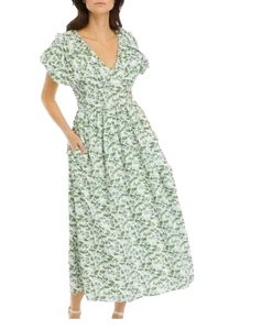 SOCIETY SOCIAL Crown & Ivy CHARLOTTE DRESS Maxi Floral Pockets Size 10 NWT - Picture 1 of 11