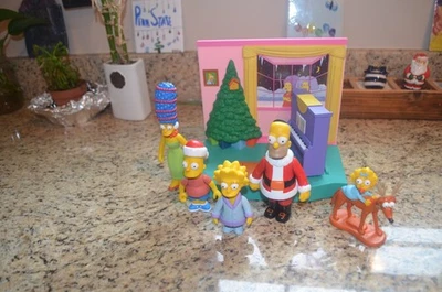 Playmates Toys World of Springfield Simpsons Family Christmas Set VOICES WORK - Image 1 of 4