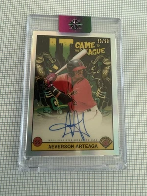 2022 Bowman Chrome IT Came to the League Aeverson Arteaga 80/99 AUTO CFL-AA - Image 1 of 2