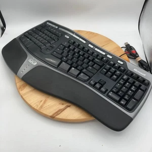Microsoft Natural Ergonomic Keyboard 4000 Tested Working Cleaned See Pics - Picture 1 of 11