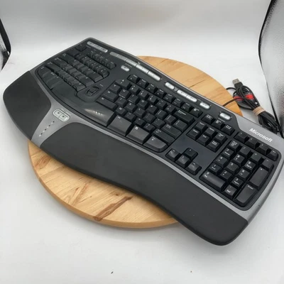 Microsoft Natural Ergonomic Keyboard 4000 Tested Working Cleaned See Pics - Image 1 of 4