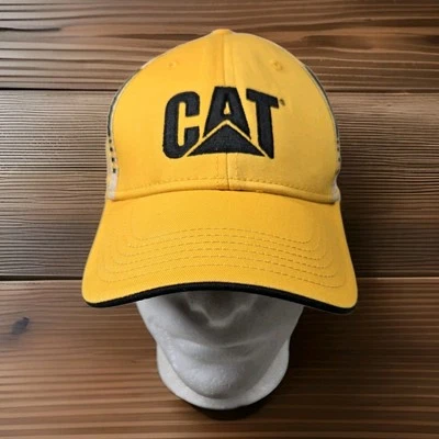 Caterpillar CAT Hat Mens Yellow Adjustable Strapback Ball Cap Norscot - Image 1 of 4