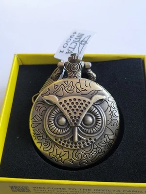 49001 - Reloj Bolsillo Nocturno Invicta Vintage - 47mm, Bronce Nuevo en Caja Nuevo Con Etiquetas Foto 1 de 4