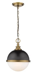 Peyton 2-Light Mini Pendant Light In Matte Black With Factory Bronze - Picture 1 of 1