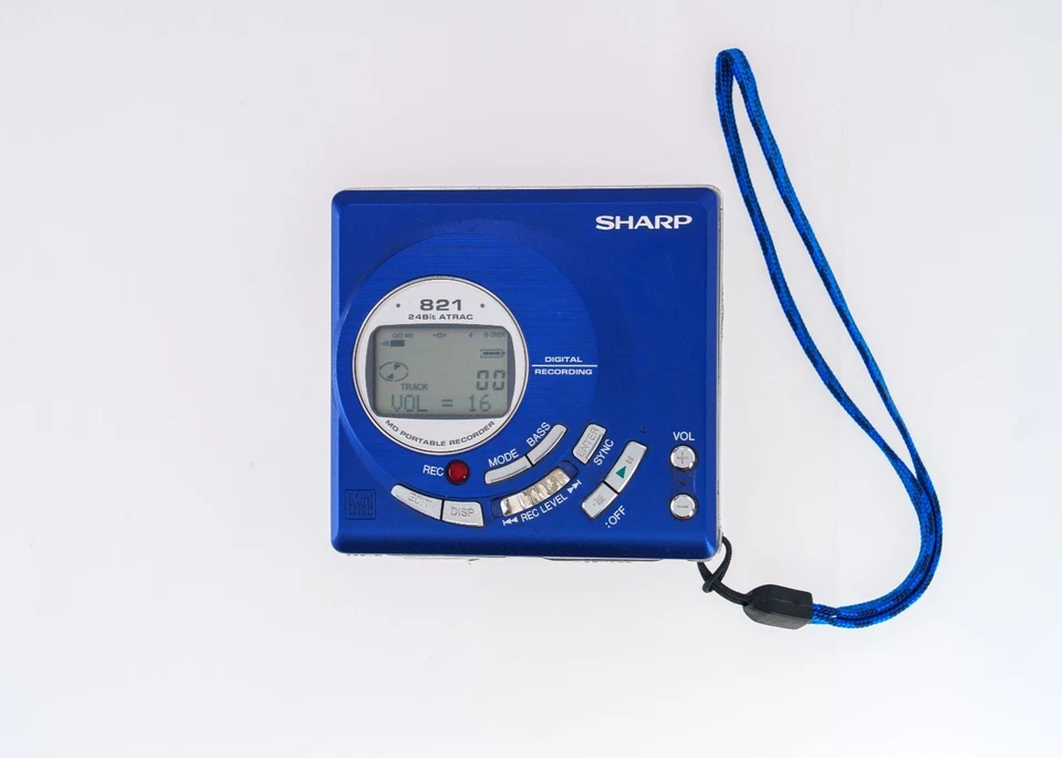 Sharp MD-MT821-A Blue MiniDisc Recorder [DEMO / PLAYS] - Image 1 of 4