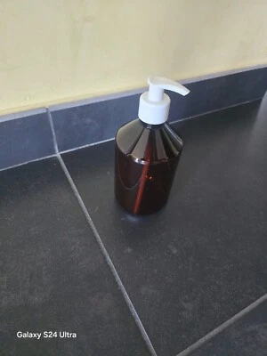 Flacon pompe vide ambré / Distributeur de savon-500 mL LOT x4=1€, 0,25c la pièce - Photo 1/2