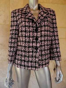 $139 Nipon Boutique New Nouveau Three Button Sequined Blazer Jacket Sz 10 - Picture 1 of 3