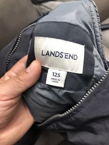 Lands End Grow -A- Longs Sz  12S Ski Overalls waterproof Warm Unisex Kids Black - Picture 1 of 10