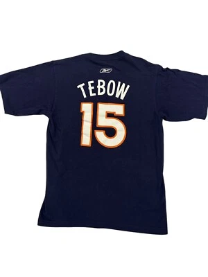 锐步海军蓝 Tim Tebow 野马衬衫女式 M 码 — 第 1/4 张图片