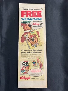 #03 KELLOGG'S OKs Cereal Sunday Comics Sección Anuncio Yogi Bear Game 1961 - Imagen 1 de 3