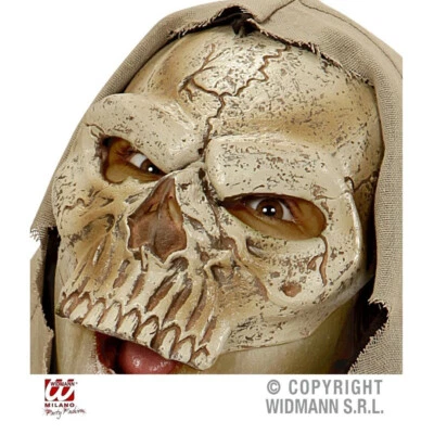 Deathlord Latex kinnlose Halb-Maske Zombie Totenschädel für Kinder - Widmann® - Bild 1 von 2