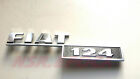 Sigla Stemma Scritta Logo Fiat 124 Prima Seria Originale Metallo B14