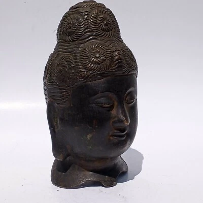 Vintage Goddess Guan Yin  Head Buddhist Statue. Asian  Art deco - Image 1 of 4