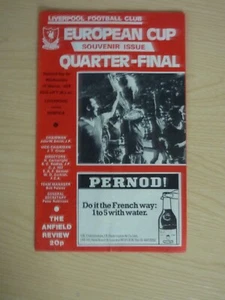 LIVERPOOL V BENFICA EUROPEAN CUP QUARTER FINAL 1978 FOOTBALL PROGRAMME WRITING - Picture 1 of 2