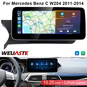 10.25" Linux Screen Carplay Android Auto Radio For Benz C W204 2011-2014 NTG4.5 - Picture 1 of 12