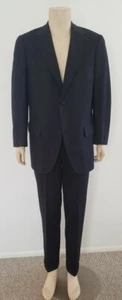 SALE Brooks Brothers 1970s men's suit 41L Brooksknit navy pinstripe - Picture 1 of 12